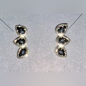 Kendra Scott Gold and Black Earrings